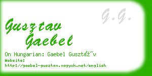 gusztav gaebel business card